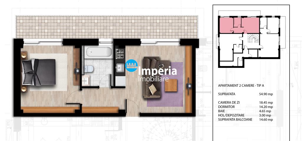 Apartament 2 cam, Barnova, 73.000 euro