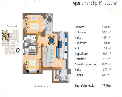 Apartament Deosebit, 3 camere Pacurari Comision 0%