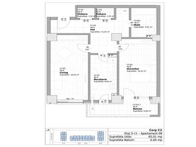 Proiect Nou  Tatarasi, 2 camere 72Mp, model decomandat direct Dezvoltator!