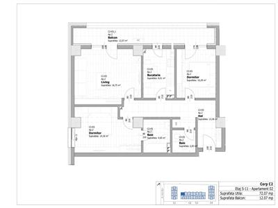 Proiect Deosebit, Apartamente noi  3 camere 2 bai, direct Dezvoltator!