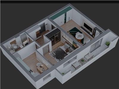 Bulevardul Poitiers, la 5 minute de Palas apartament 2 camere decomandat  finalizat!