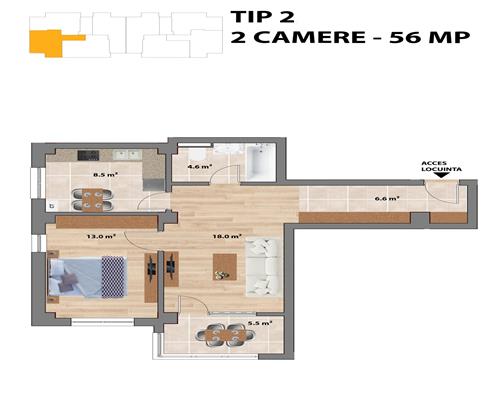 Apartamente noi, 2 camere NicolinaCUG,  Tudor Neculai