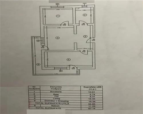 Apartament 2 cam, decomandat, de vanzare in zona Moara de Vant