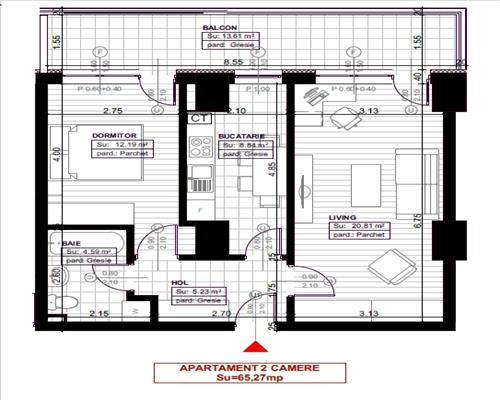 Apartamente 2 camere decomandat, 65 mp, mobilat, bloc nou Copou!