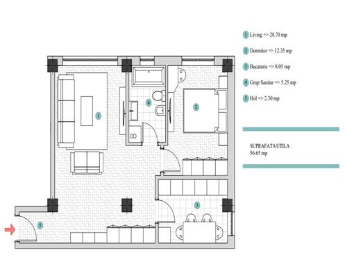 Apartament 2 camere de inchiriat Galata/Miroslava Iasi