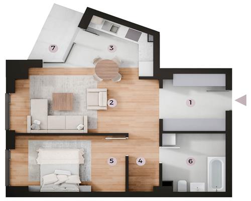 Proiect noi Tatarasi Kaufland, Apartamente 2 camere pret PROMOTIONAL