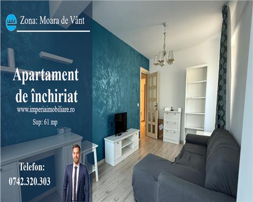 Inchiriez apartament 2 camere, decomandat, Complex Roua Residence - Moara de Vant