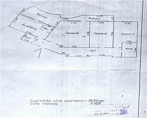 Ocazie! Apartament spațios, 3 camere, decomandat – Str. Gării