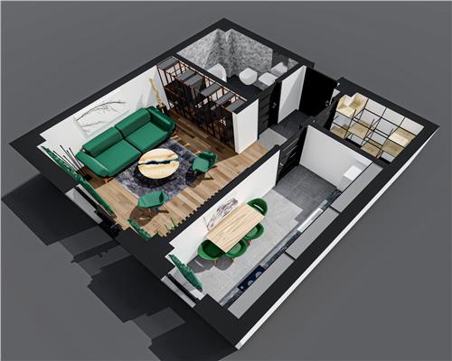 Apartament 1 cam D, Bl nou, 42 mp