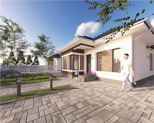 Casă modernă, ansamblu Sollis Residence  93 mu, teren 350 mp, Miroslava, Iași