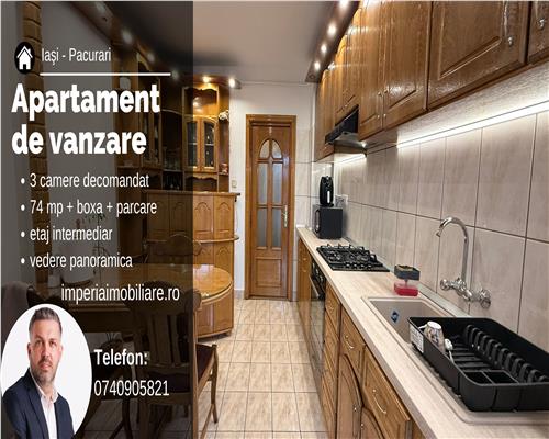 Apartament 3 camere Pacurari  Moara de Foc