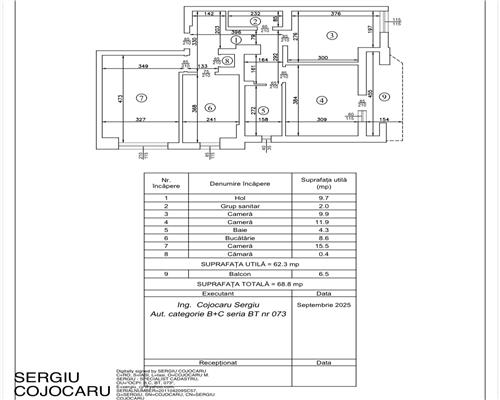 Apartament 3 camere de vanzare Gara Iasi