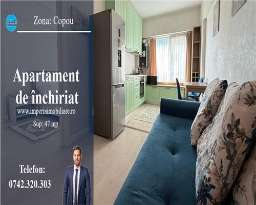 Inchiriez apartament 2 camere, open space, Copou - Royal Town