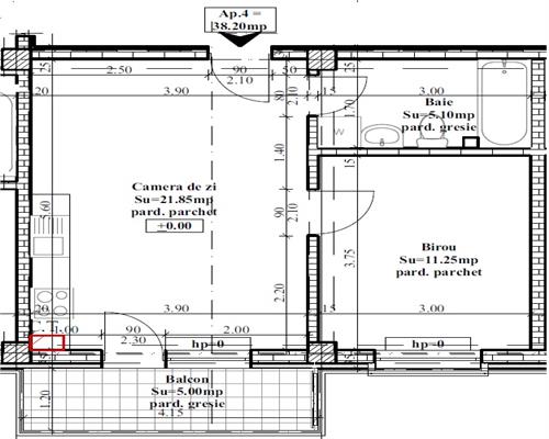 Apartament 2 cam OS, 43 mp etaj intermediar zona Bucium  Visan