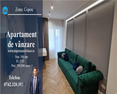 Apartament 3 cam, decomandat, de vanzare zona Copou - Aleea Sadoveanu Iasi