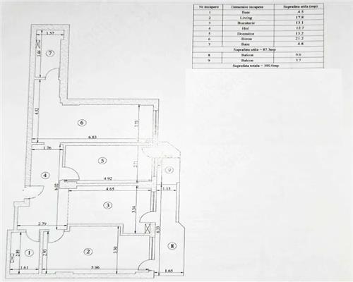 Apartament 3 cam, decomandat, de vanzare zona Copou  Aleea Sadoveanu